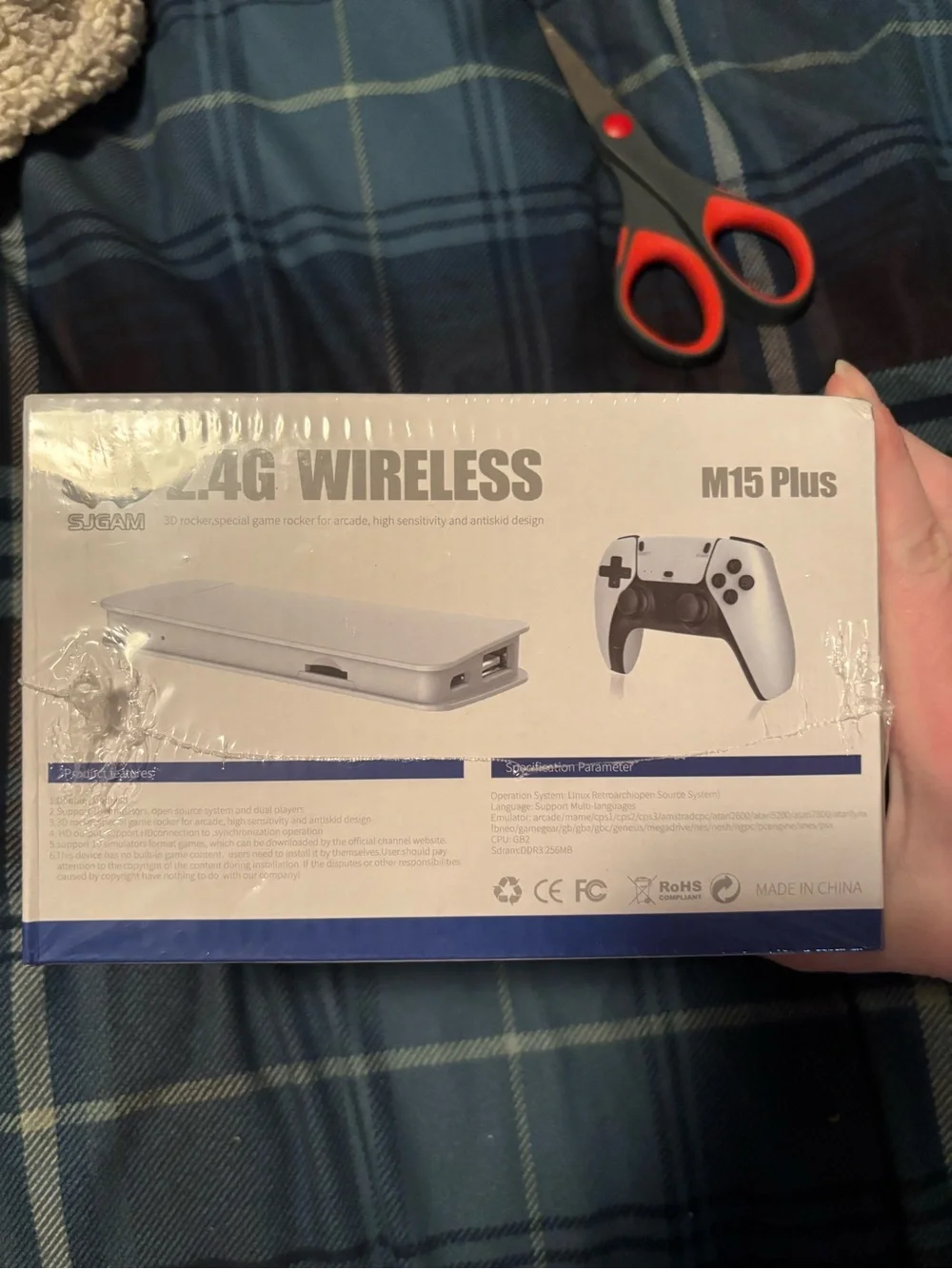M15 Plus 2.4G Wireless Game Controller - White